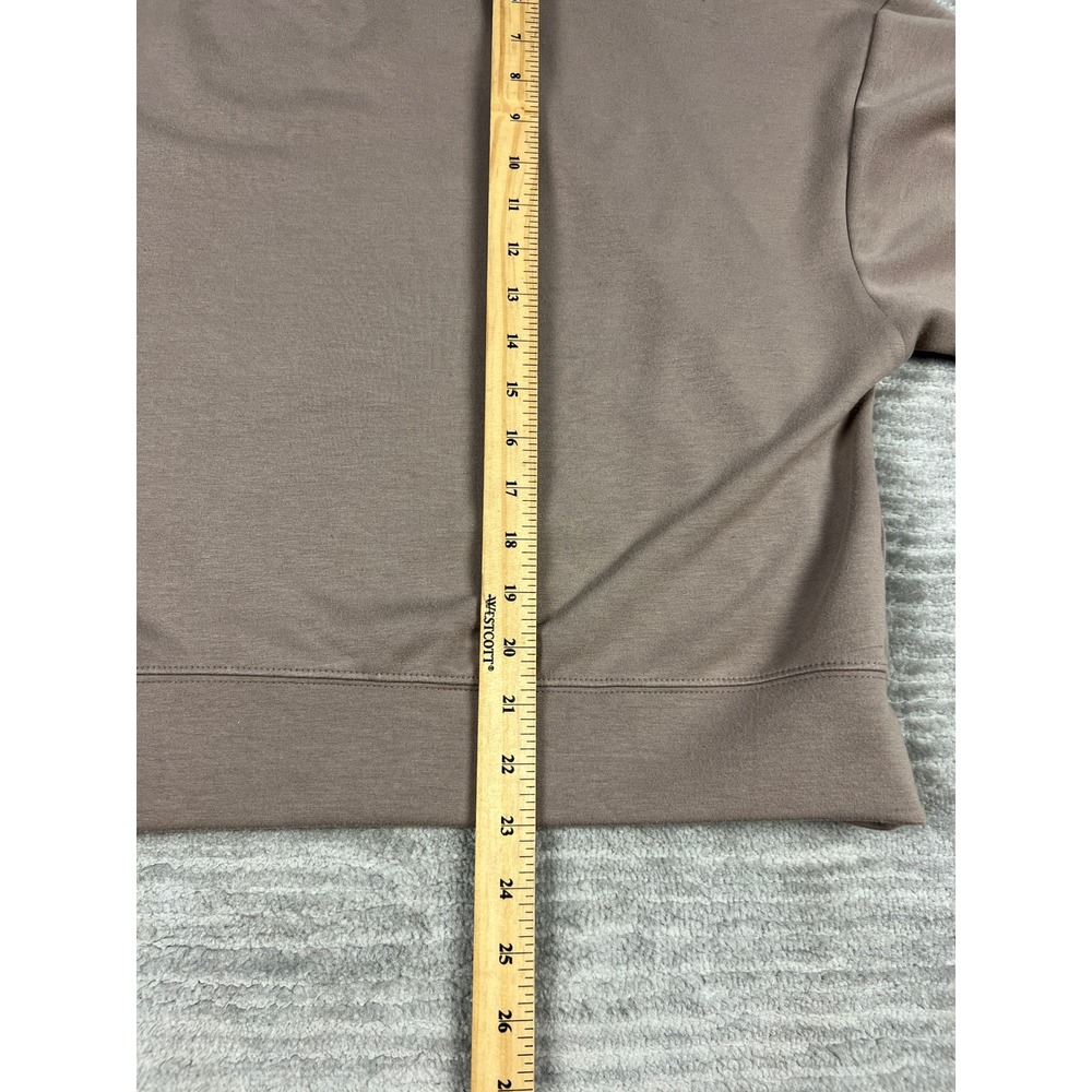 Scoop Lounge Set Womens XL Taupe Brown‎ Sweatshirt Wide Leg Pants 2pc SC018698 - Picture 6 of 16